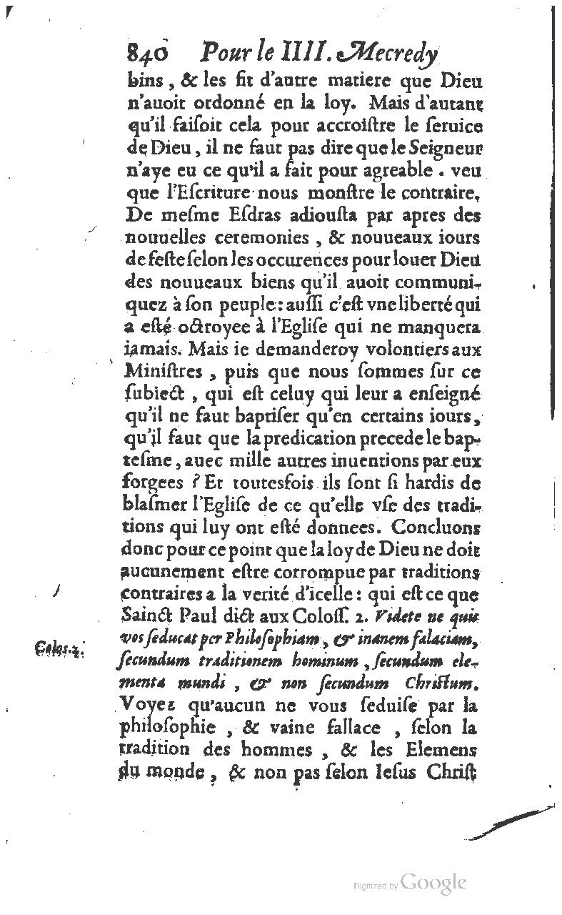 1607 - Nicolas Du Fossé - Trésor quadragésimal - T 01 - BM Lyon
