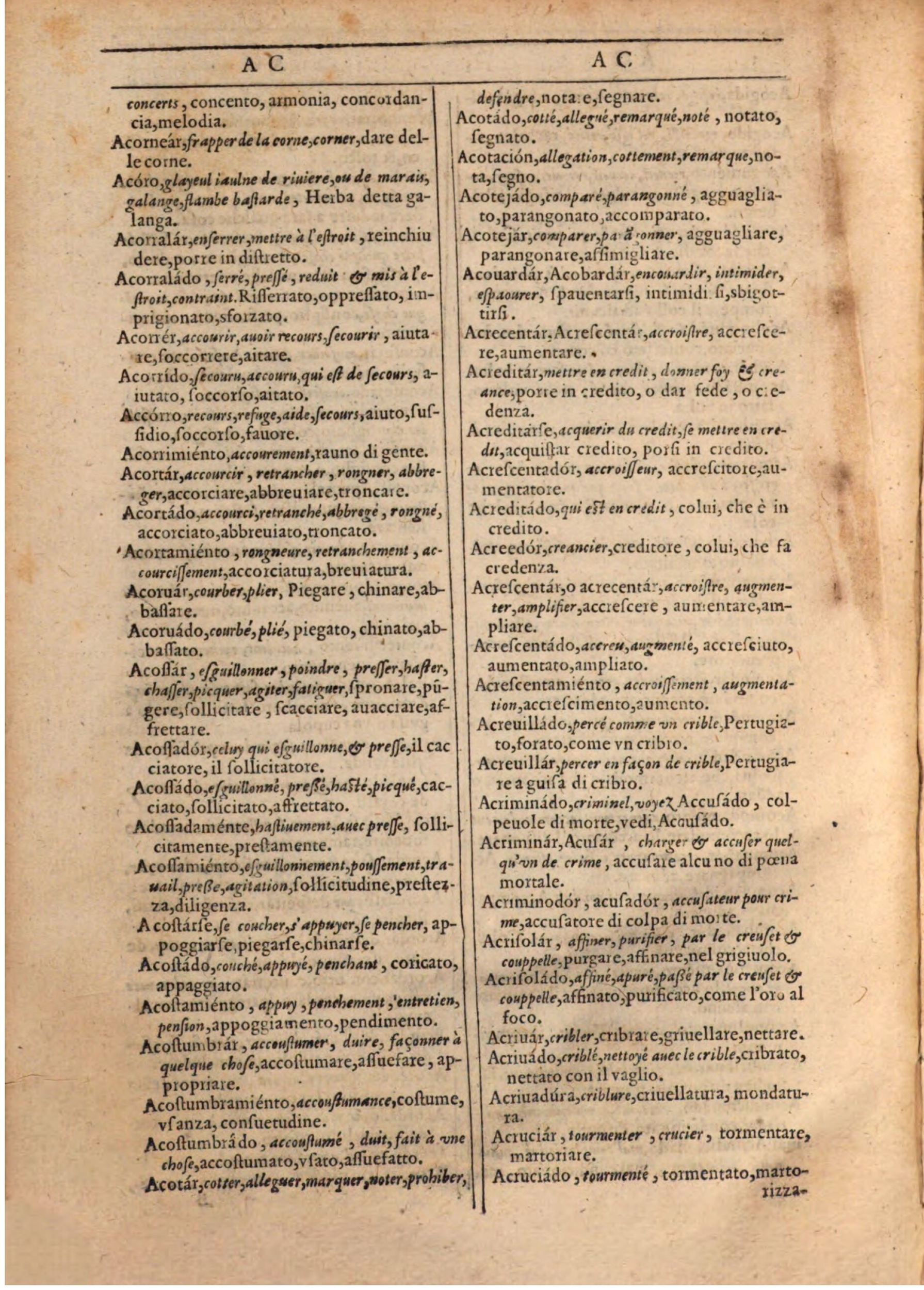 1609 - Philippe Albert et Alexandre Pernet - Trésor des trois langues française, italienne et espagnole (Première partie) - BSB Munich 1609 - Philippe Albert et Alexandre Pernet - Trésor des trois langues française, italienne et espagnole (Première partie) - BSB Munich