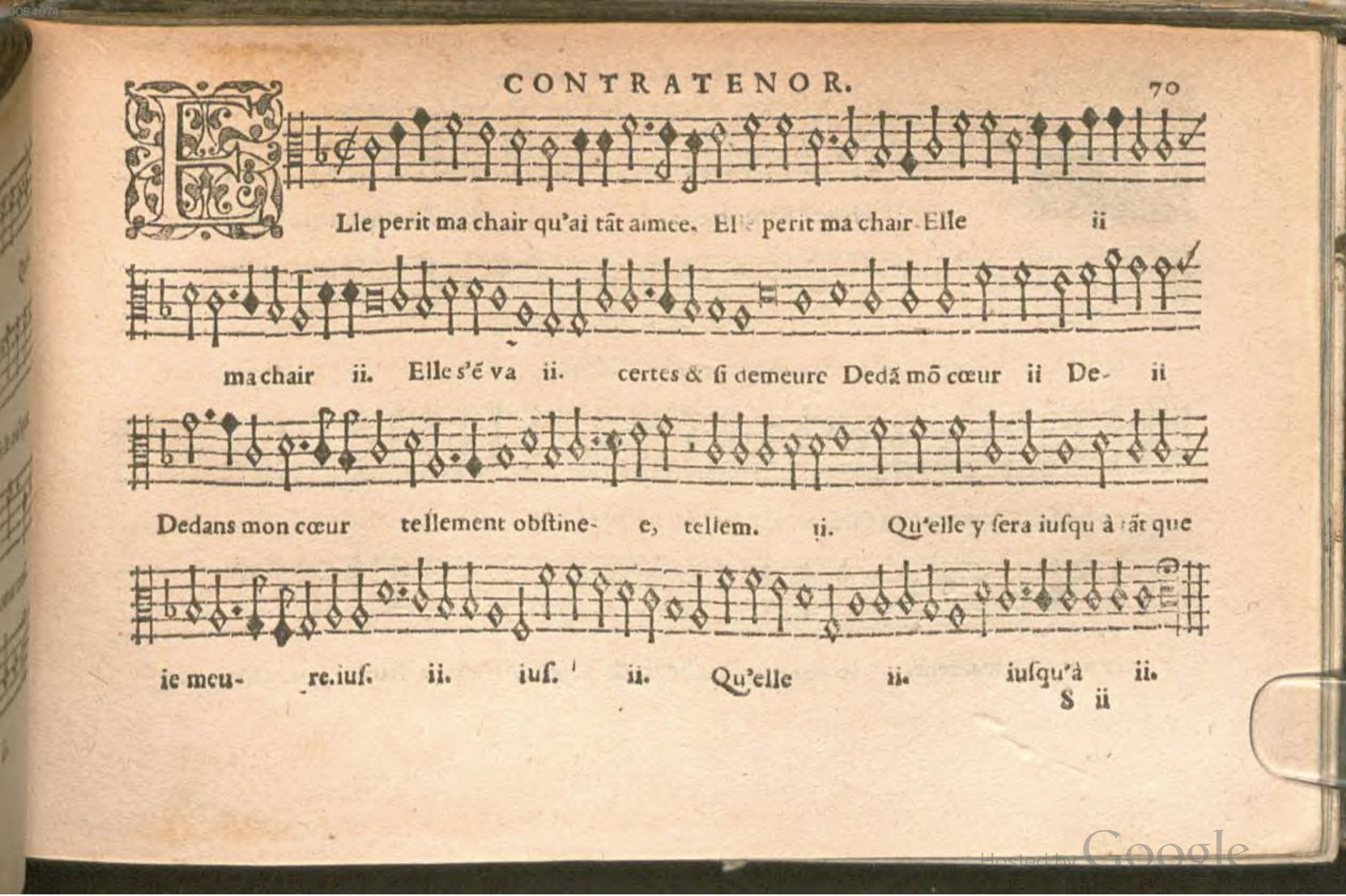 1576 - [Pierre de Saint-André] - Trésor de musique d’Orlande de Lassus Contratenor - BSB Munich