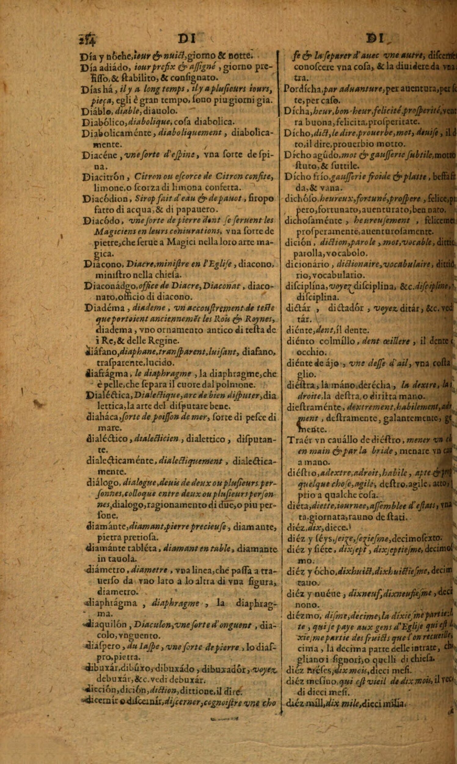 1617 - Samuel Crespin - Trésor des trois langues espagnole, française et italienne (Première partie) - Regensburg