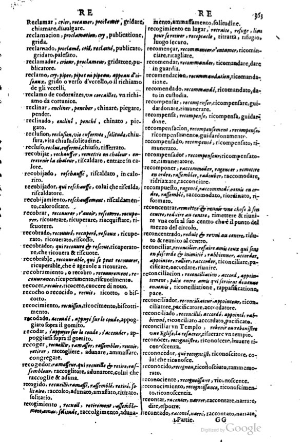 1617 - Samuel Crespin - Trésor des trois langues espagnole, française et italienne (3 parties) - Ohio