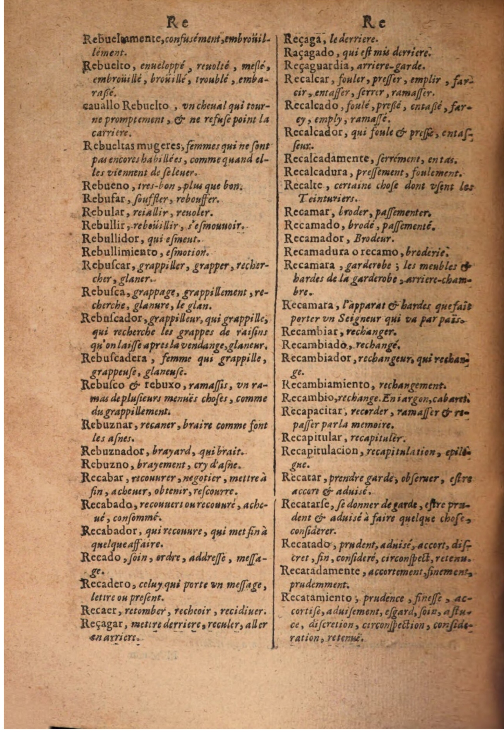 1645 - A. de Sommaville et A. Courbé - Trésor des deux langues espagnole et française - BSB Munich
