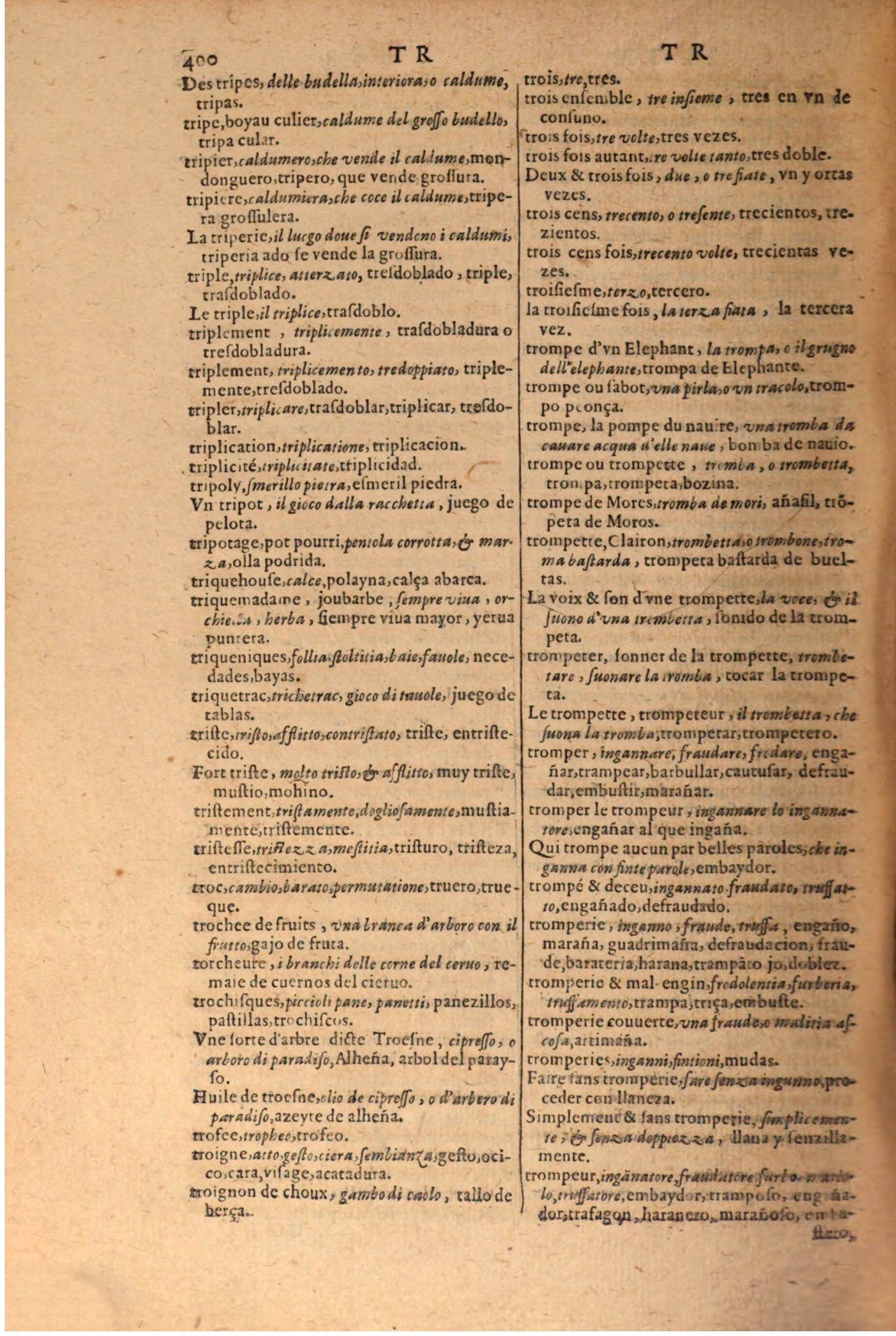 1616 - Pierre de la Rovière - Trésor des trois langues (Seconde partie) - BSB Munich
