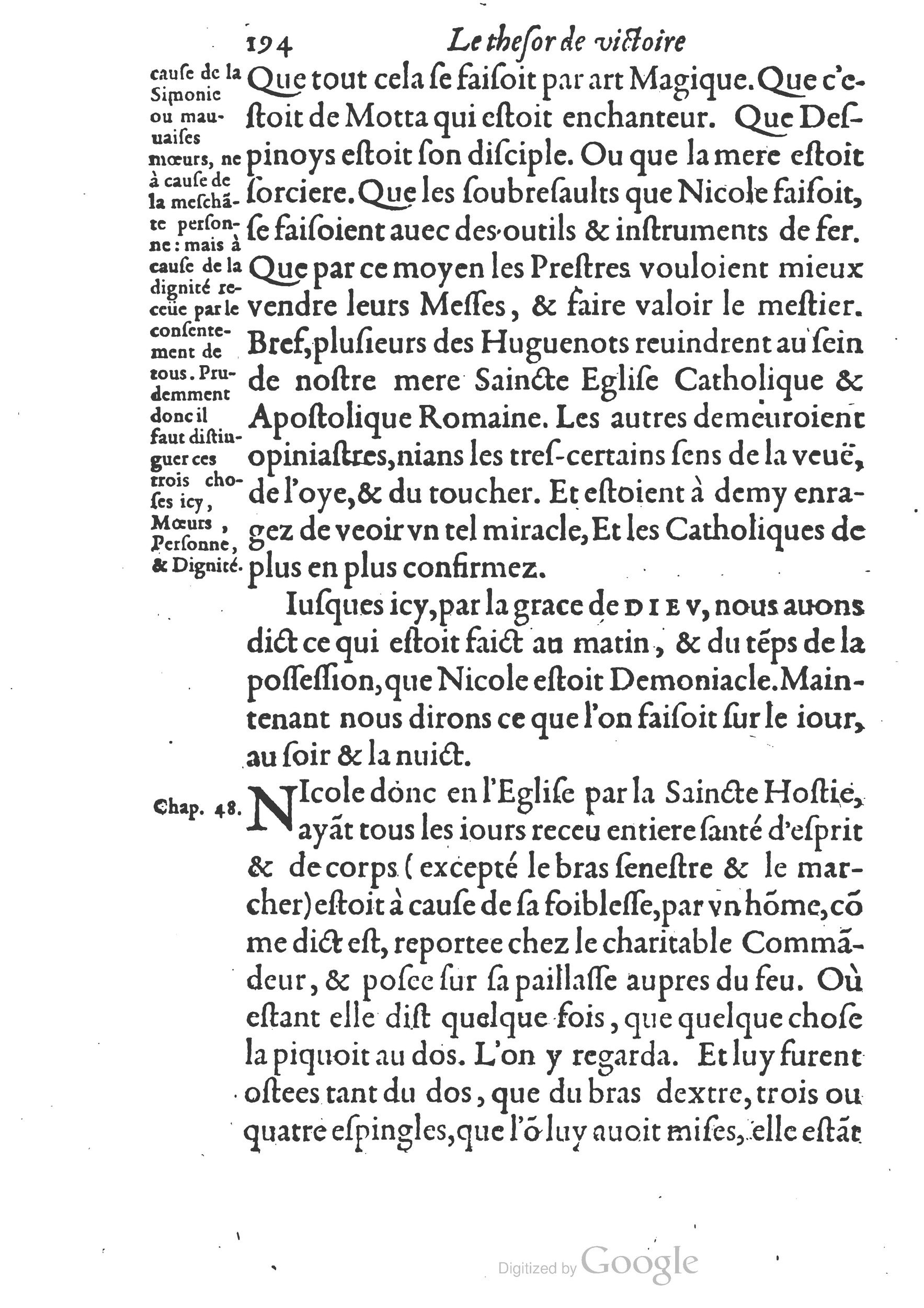 1578 - Nicolas Chesneau - Trésor et entière histoire de la triomphante victoire du corps de Dieu sur l’esprit malin - British Library 1578 - Nicolas Chesneau - Trésor et entière histoire de la triomphante victoire du corps de Dieu sur l’esprit malin - British Library