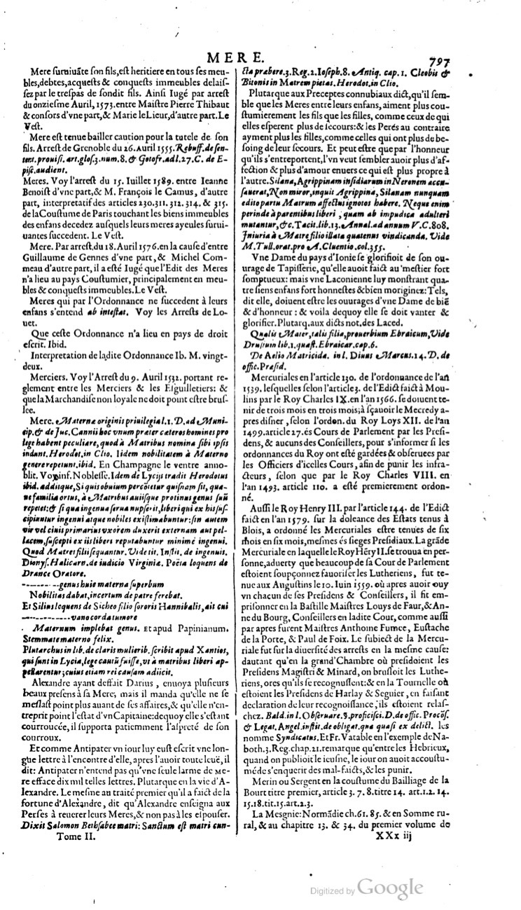 1629 - Veuve Nicolas Buon - Trésor du droit français (21754 T. 2) - BM Lyon