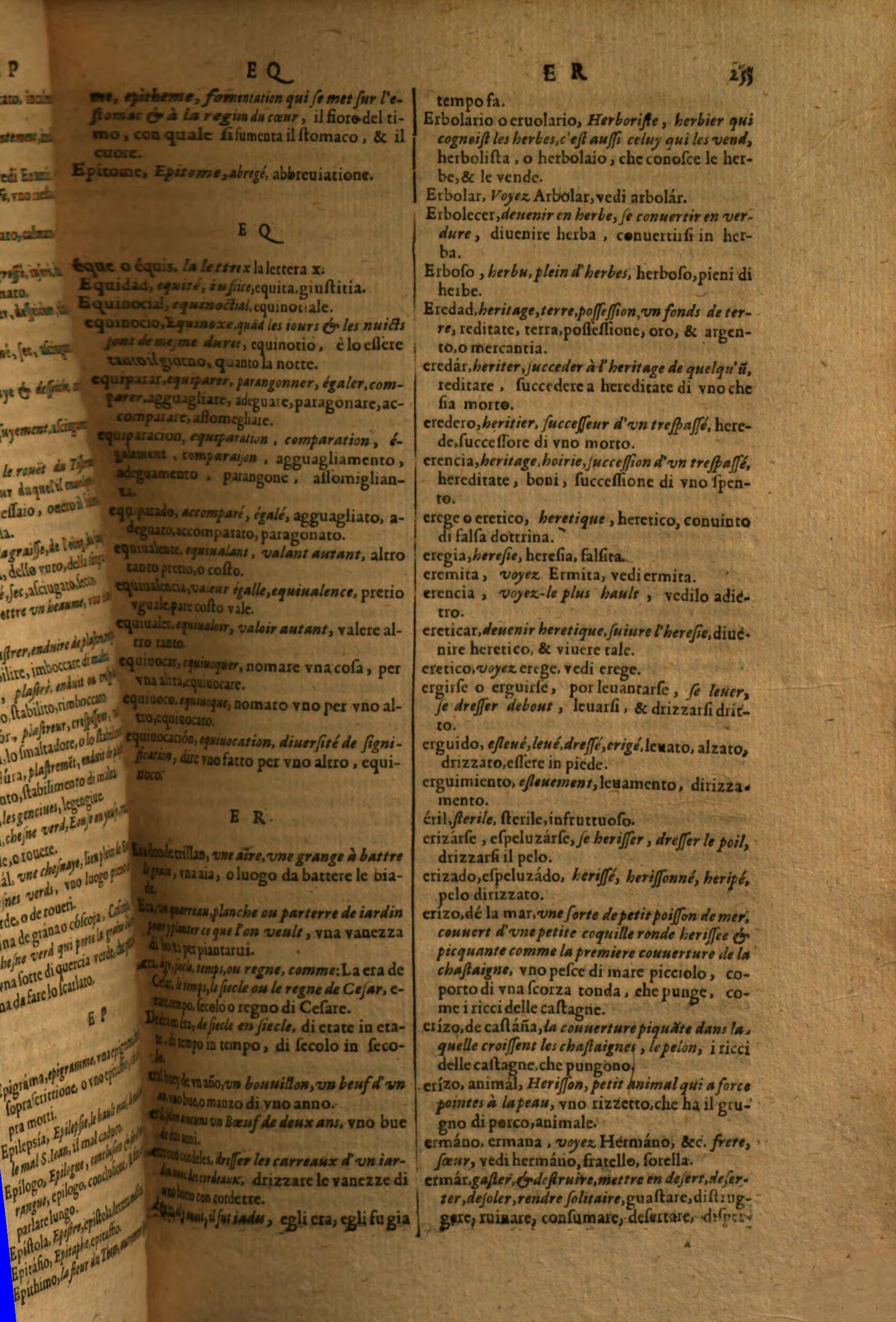 1617 - Samuel Crespin - Trésor des trois langues espagnole, française et italienne (Première partie) - Regensburg