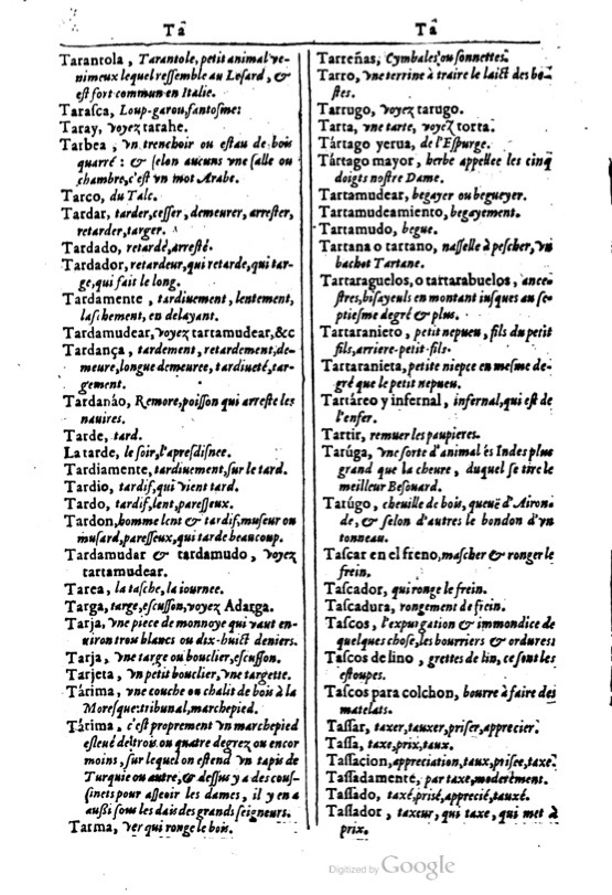 1616 - Veuve Marc Orry - Trésor des deux langues espagnole et française (Première et Seconde parties) - BM Lyon