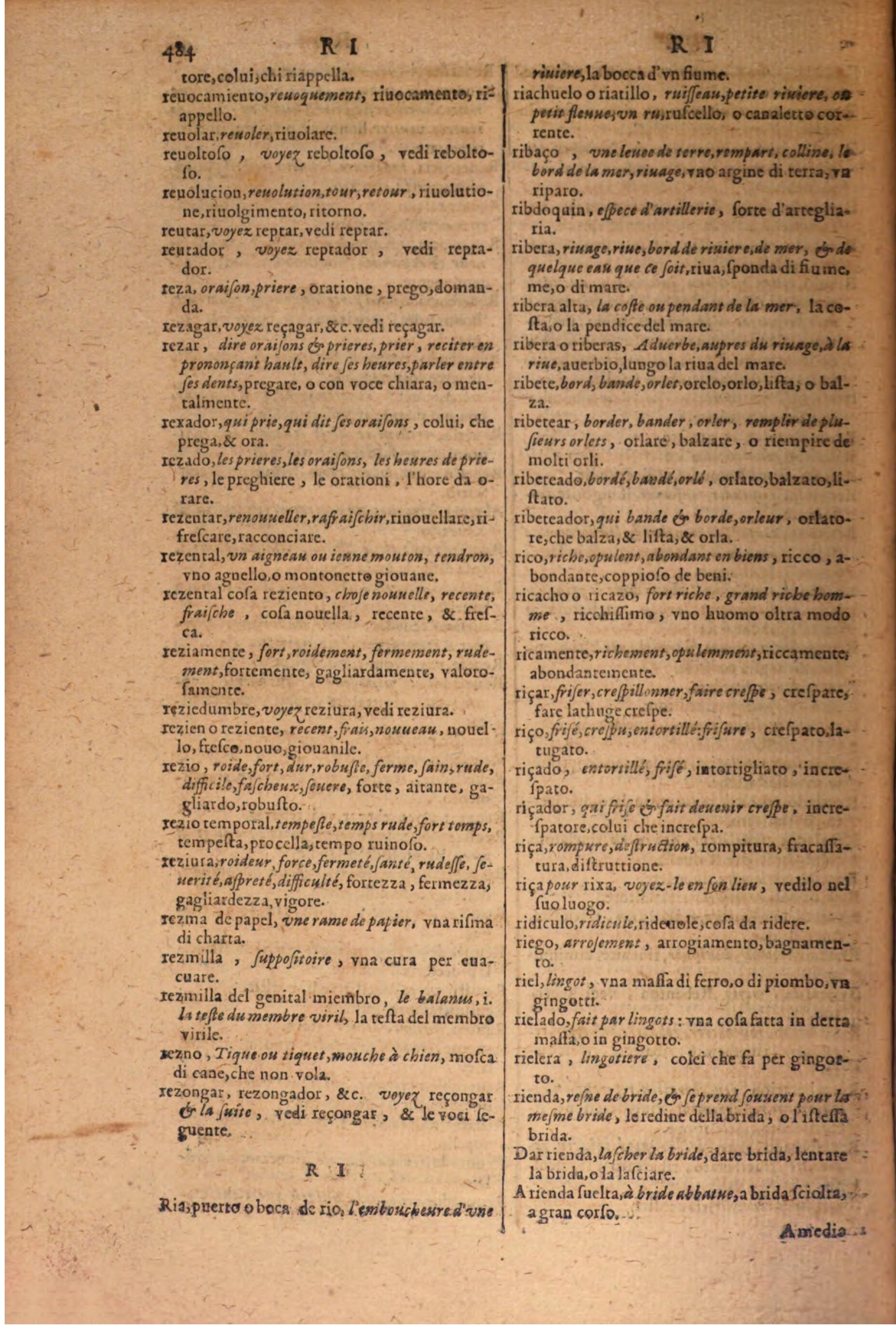 1606 - Samuel Crespin - Thresor des trois langues, francoise, italiene et espagnolle - BSB Munich