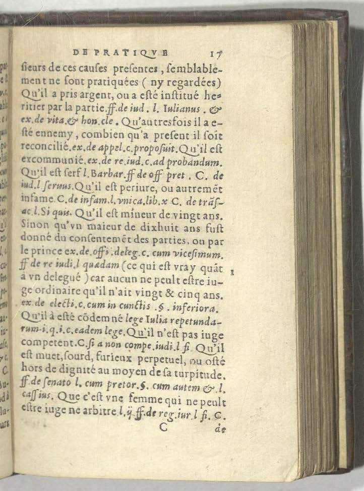 1552 - Vincent Sertenas - Trésor de pratique pour les juges - Kansas University