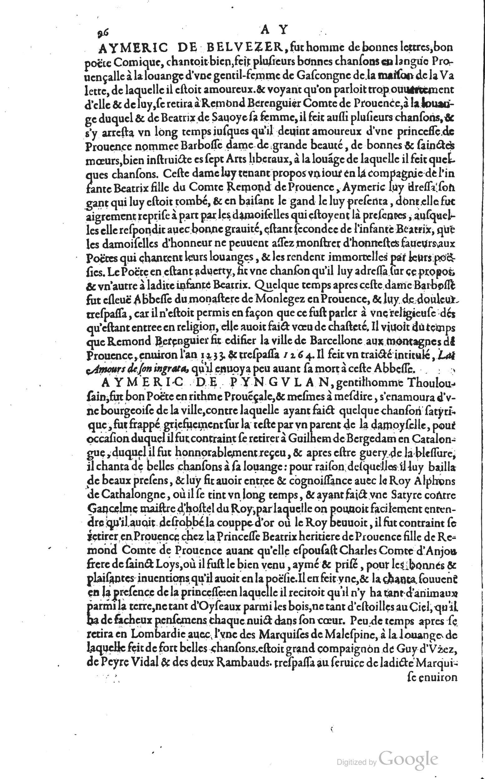 1585 - Barthélemy Honorat - Bibliothèques françaises - BSB Munich