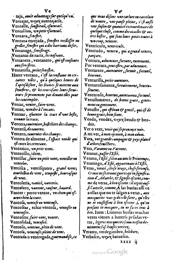 1621 - Adrian Tiffaine - Trésor des deux langues espagnole et française - BM Lyon