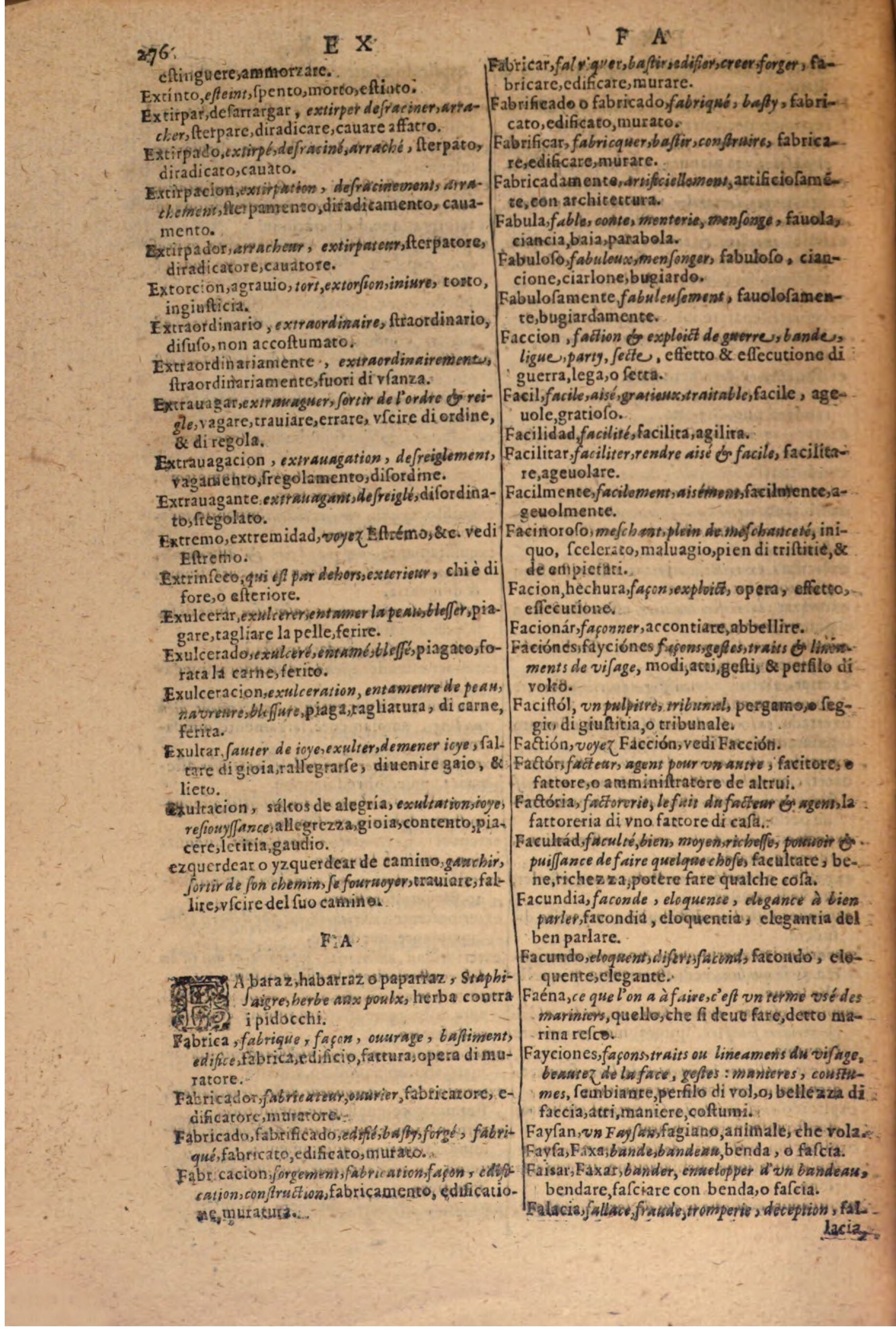 1606 - Samuel Crespin - Thresor des trois langues, francoise, italiene et espagnolle - BSB Munich