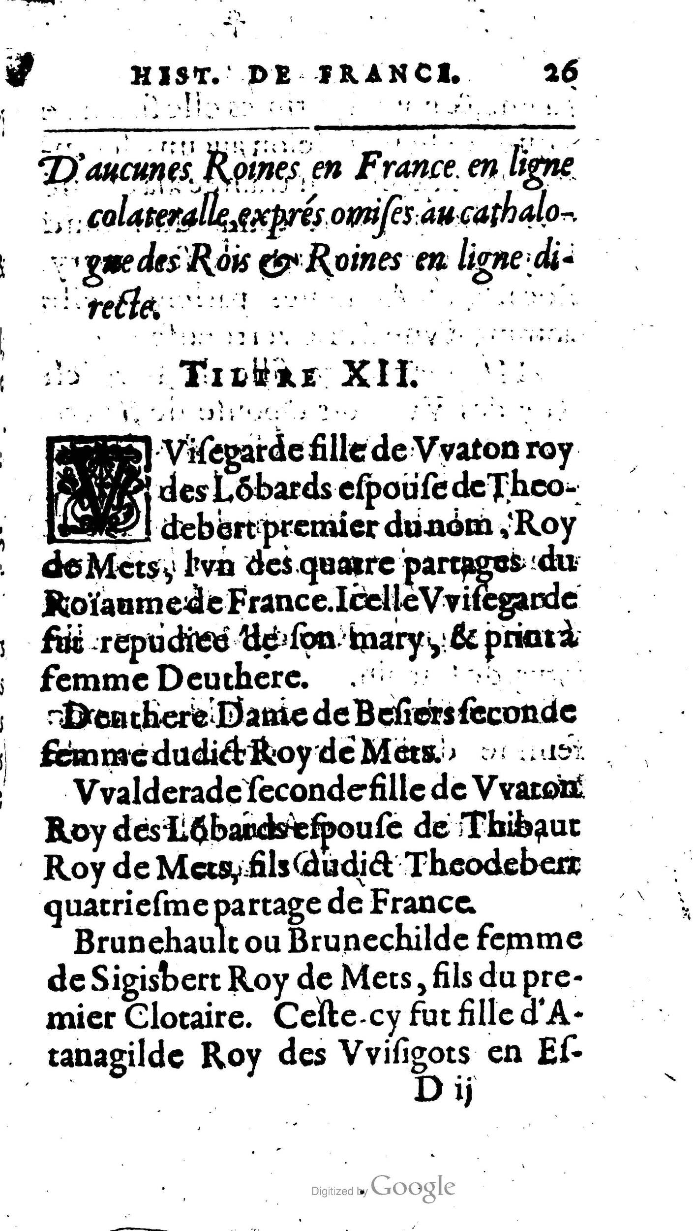 1604 - Galiot Corrozet - Trésor des histoires de France - BNC Florence