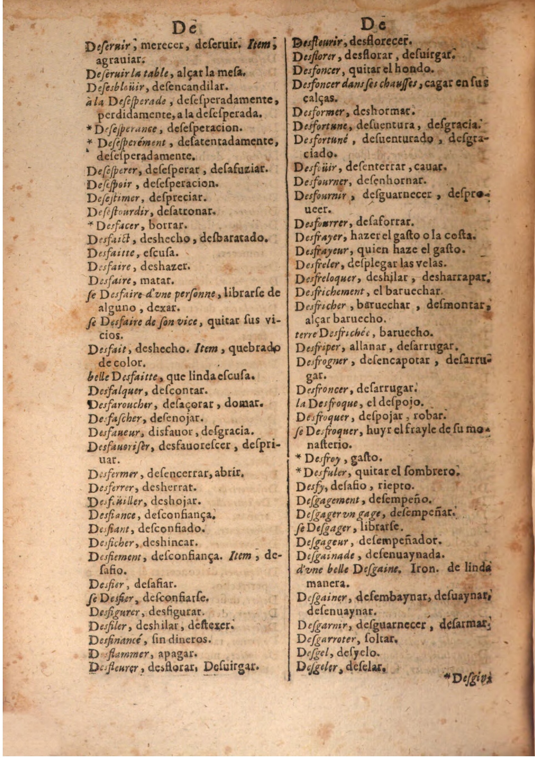 1645 - A. de Sommaville et A. Courbé - Trésor des deux langues espagnole et française (Seconde partie) - BSB Munich