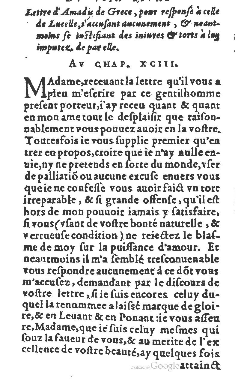 1582 - Jean Huguetan - Trésor des Amadis T. 1 - BM Lyon