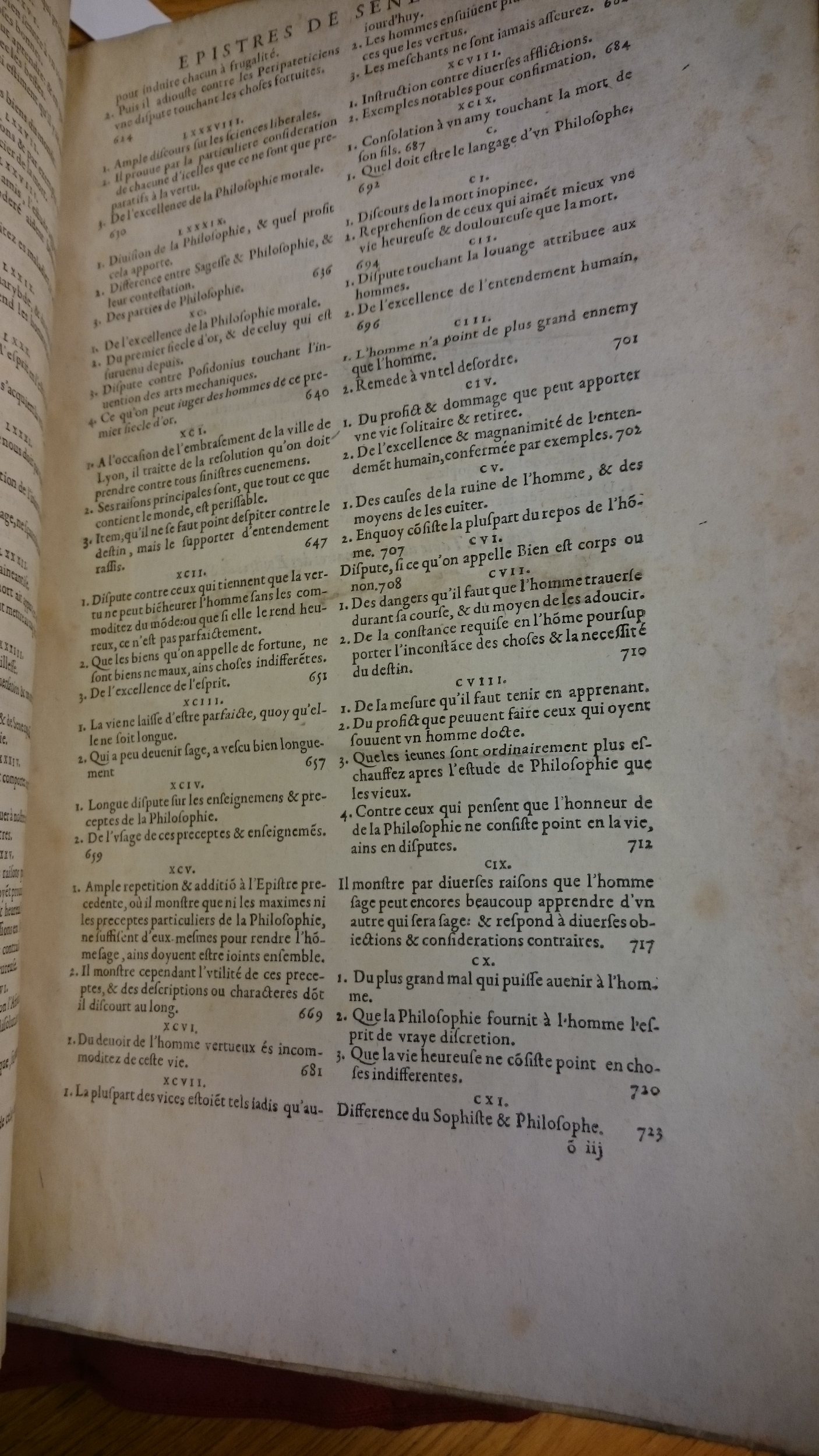 1598 - Jean Houzé - Œuvres morales et mêlées de Sénèque, Trésor de philosophie morale - BM Lyon
