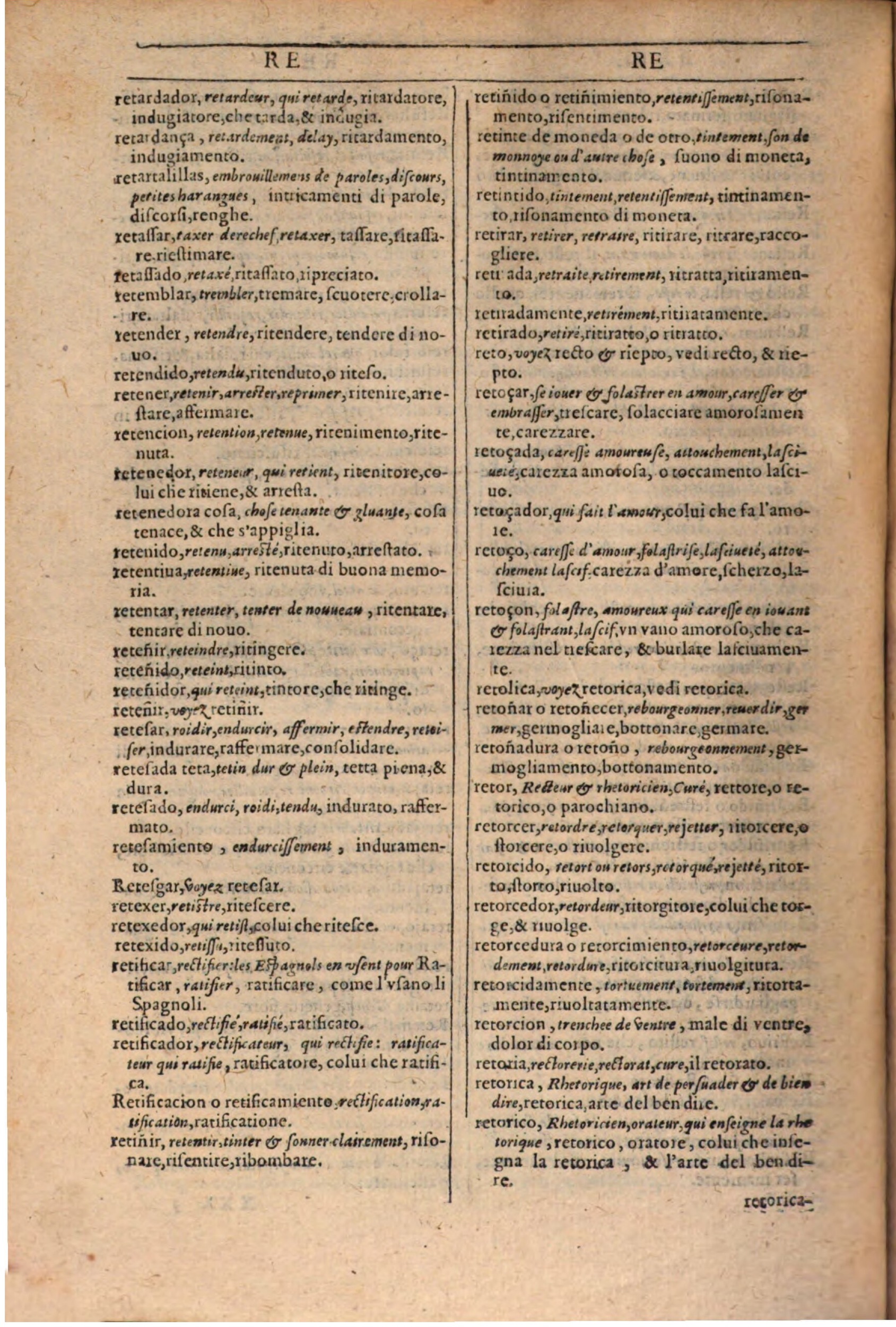 1609 - Philippe Albert et Alexandre Pernet - Trésor des trois langues française, italienne et espagnole (Première partie) - BSB Munich 1609 - Philippe Albert et Alexandre Pernet - Trésor des trois langues française, italienne et espagnole (Première partie) - BSB Munich