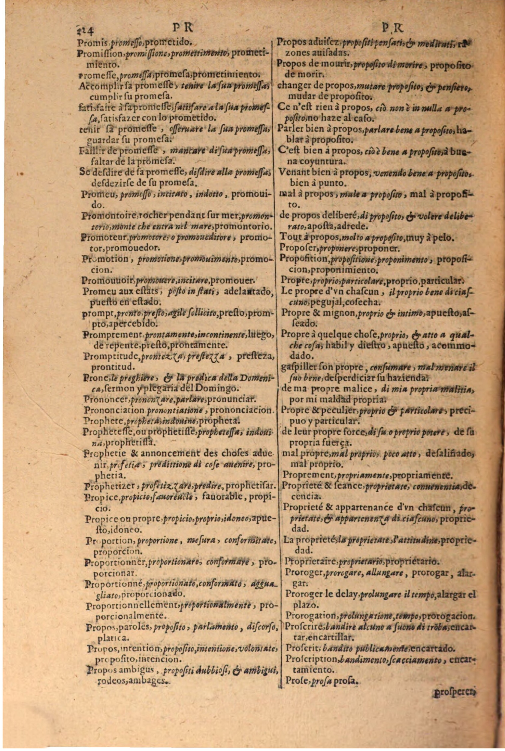 1616 - Pierre de la Rovière - Trésor des trois langues (Seconde partie) - BSB Munich