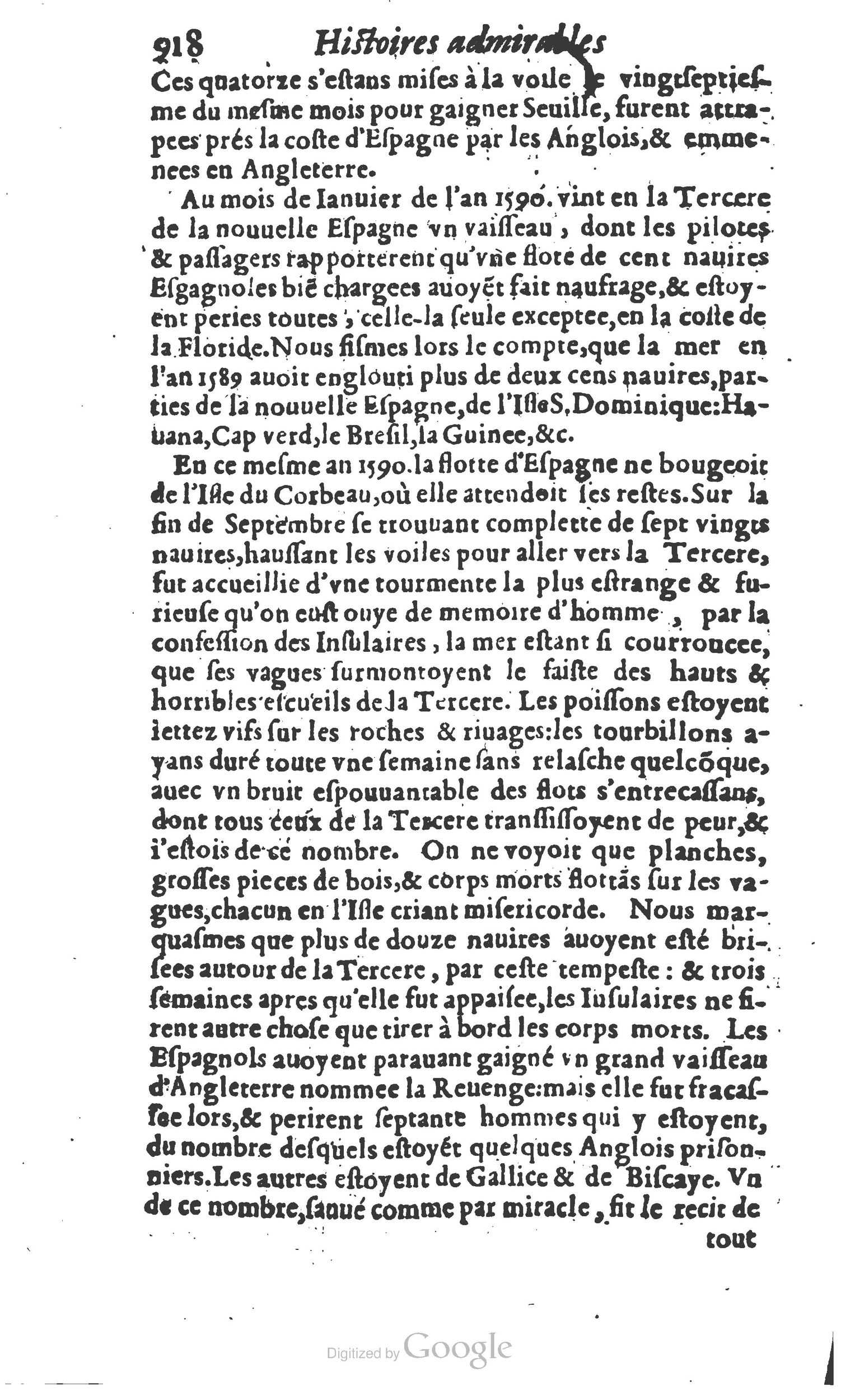 1610 - Paul Marceau - Trésor d’histoires admirables et mémorables - Princeton