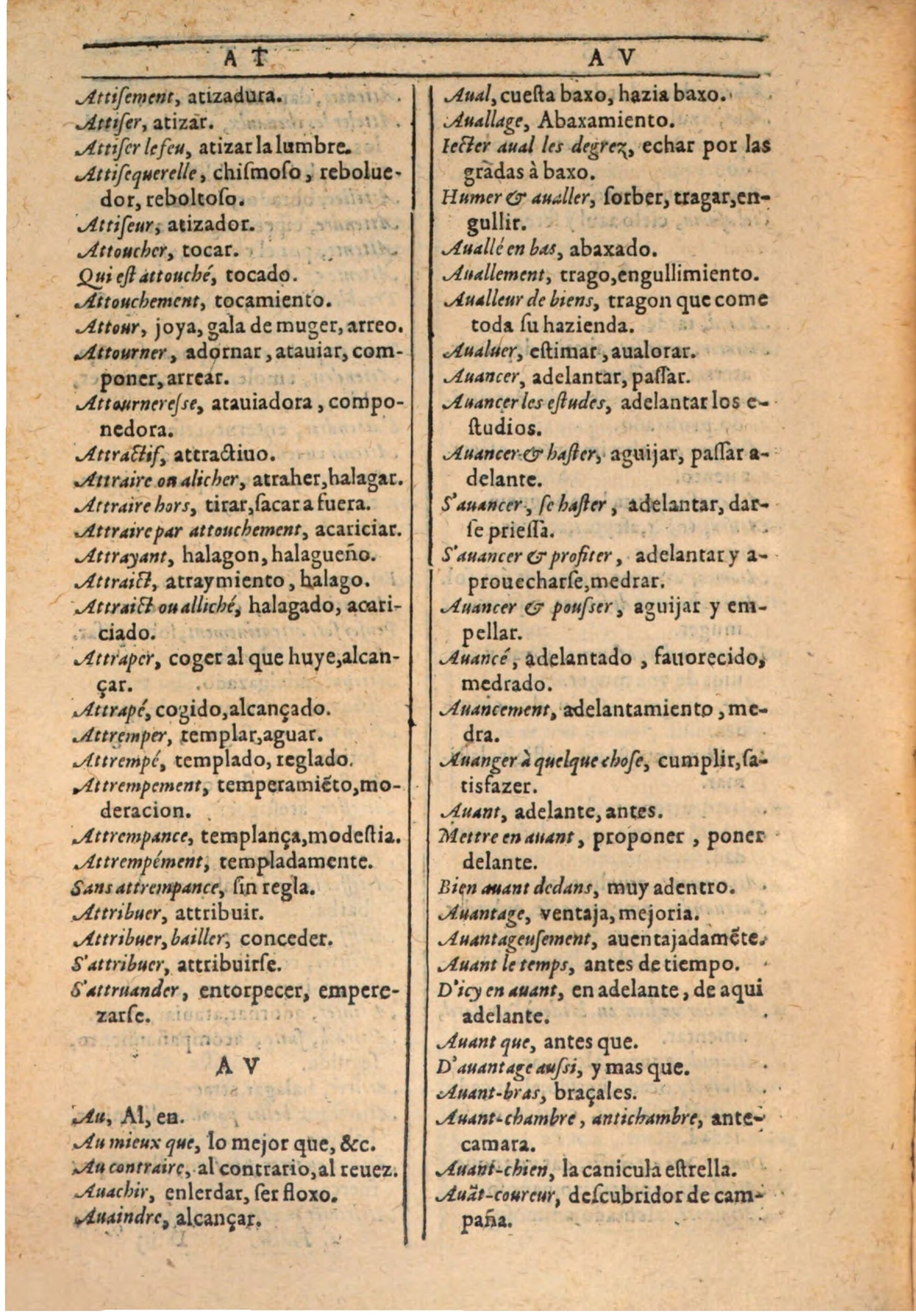 1607 - Marc Orry - Trésor des deux langues espagnole et française (Seconde partie) - BSB Munich