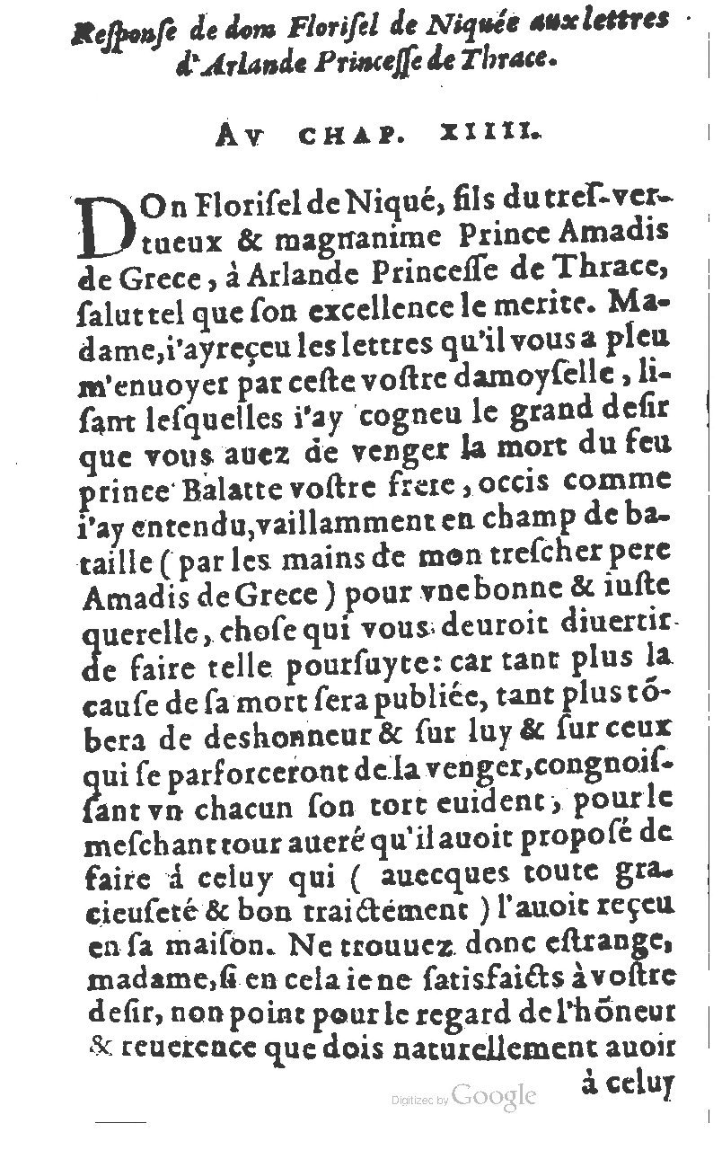 1582 - Jean Huguetan - Trésor des Amadis T. 1 - BM Lyon