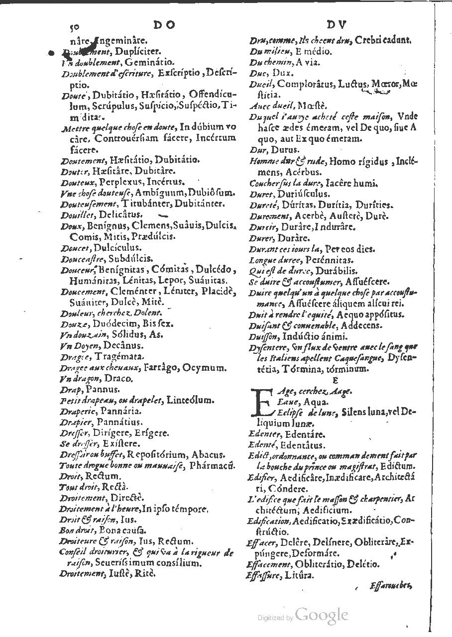 1564 - Henri Hylaire et Louis Cloquemin - Trésor des mots et traits français - BSB Munich