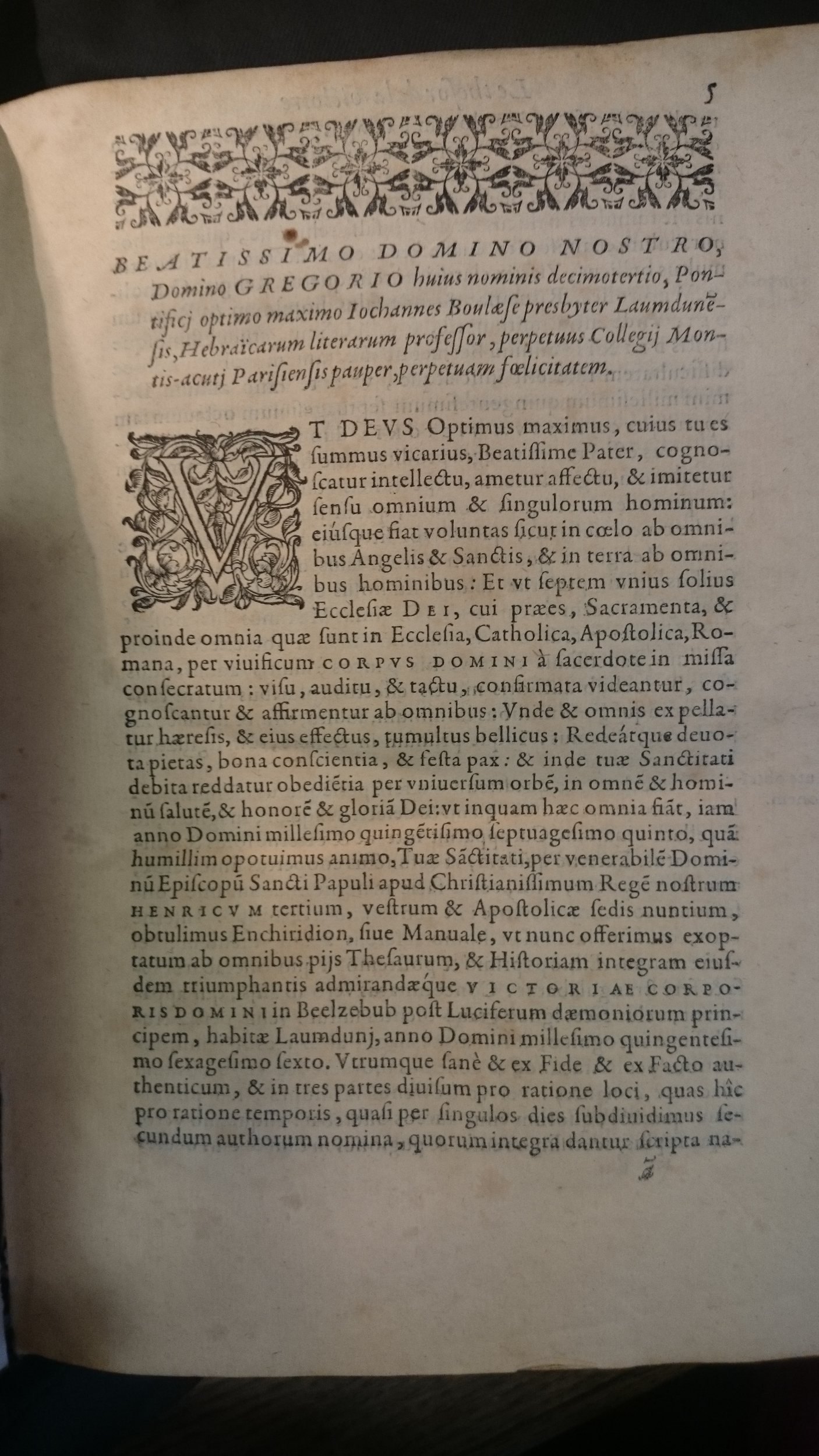 1578 - Nicolas Chesneau - Trésor et entière histoire de la triomphante victoire du corps de Dieu sur l’esprit malin - BM Amiens