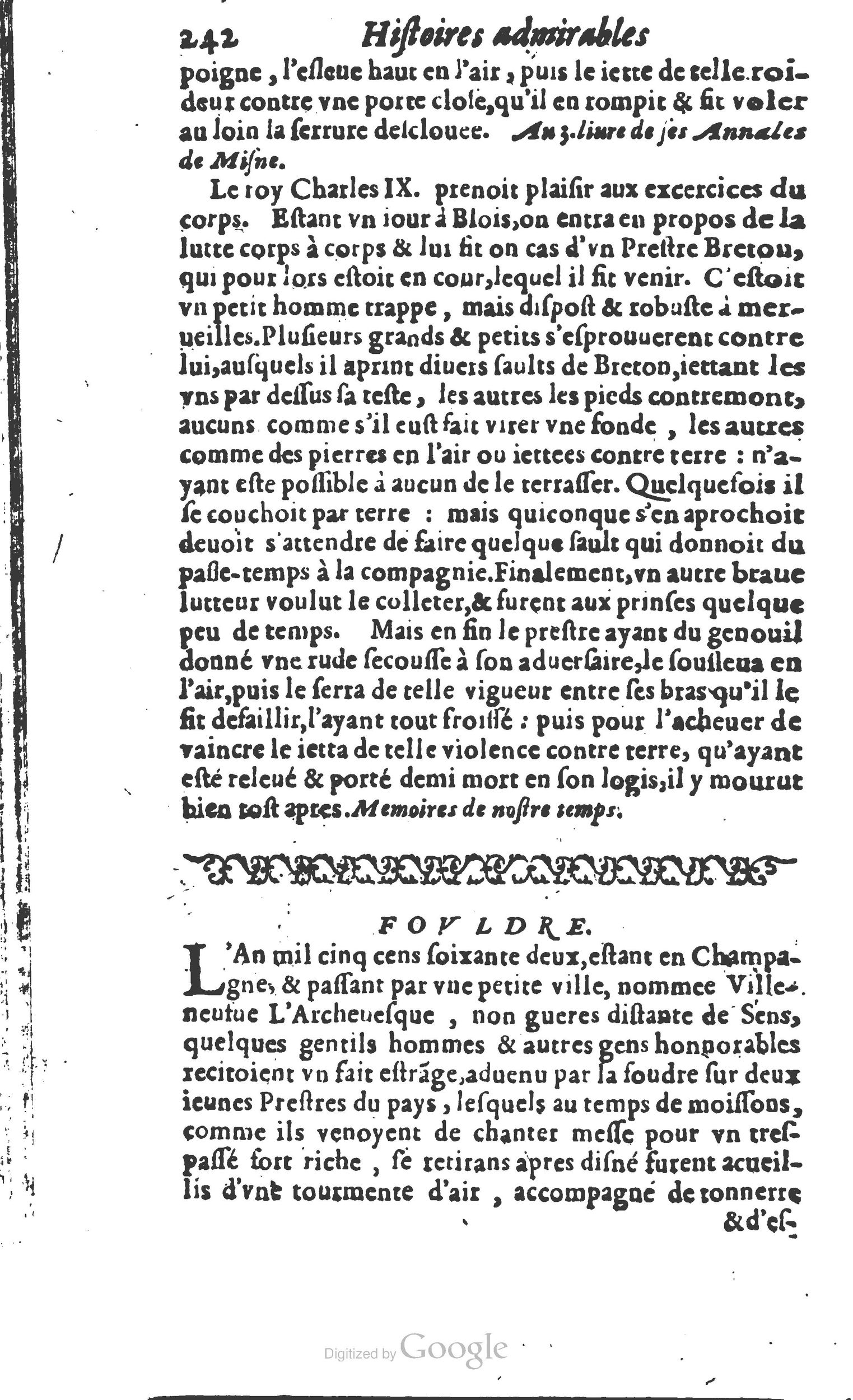 1610 - Paul Marceau - Trésor d’histoires admirables et mémorables - Princeton