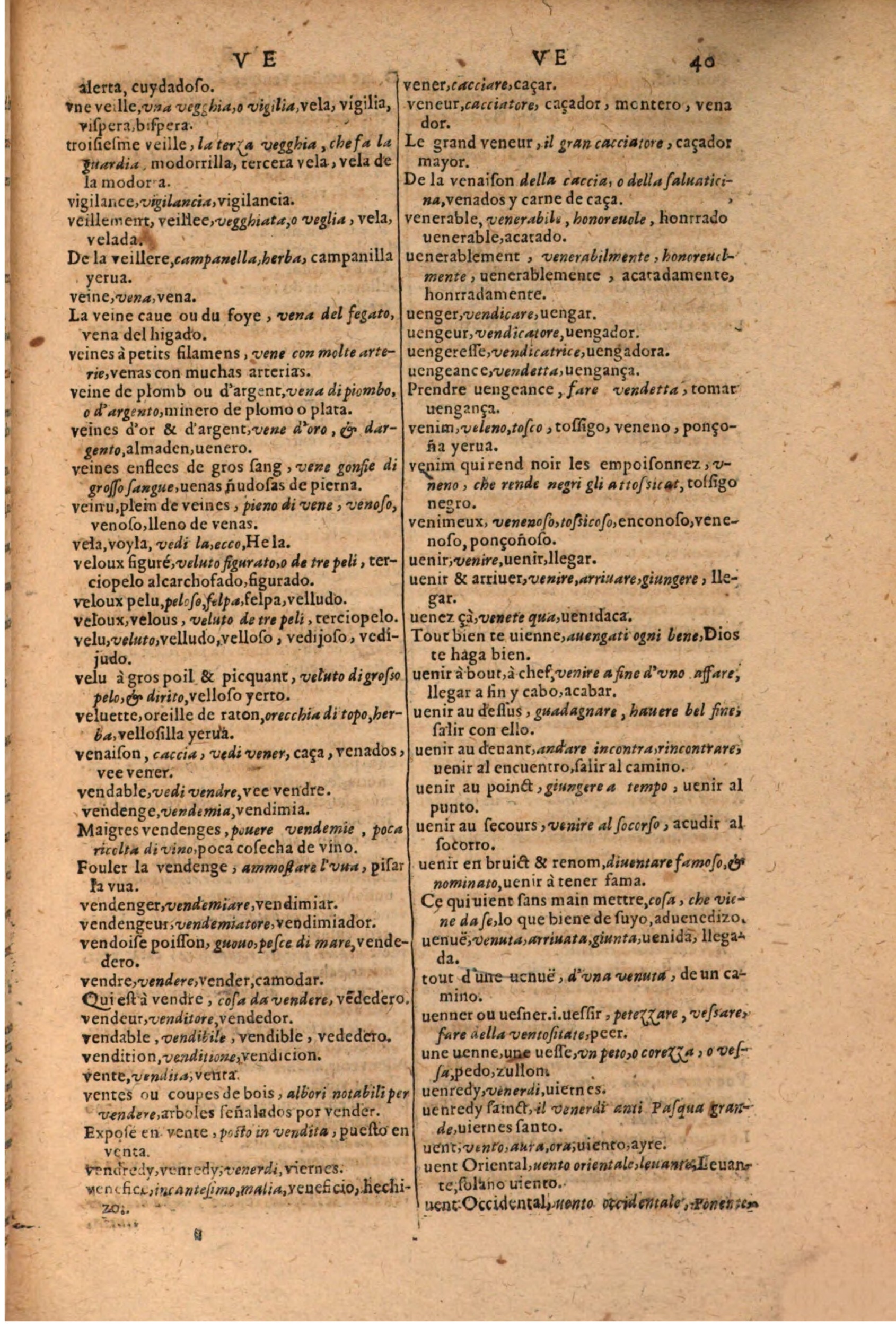 1616 - Pierre de la Rovière - Trésor des trois langues (Seconde partie) - BSB Munich