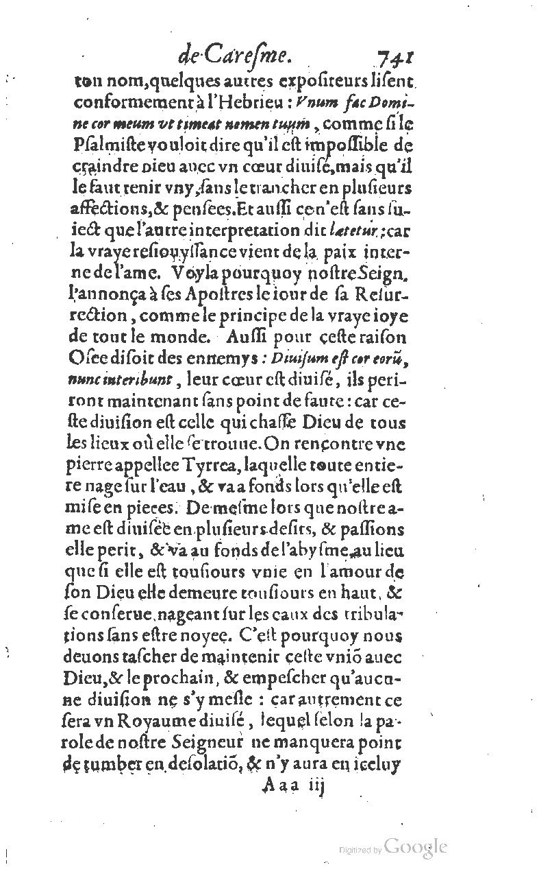 1607 - Nicolas Du Fossé - Trésor quadragésimal - T 01 - BM Lyon