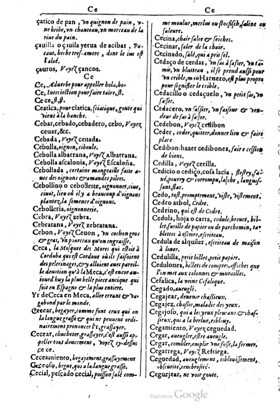 1616 - Veuve Marc Orry - Trésor des deux langues espagnole et française (Première et Seconde parties) - BM Lyon
