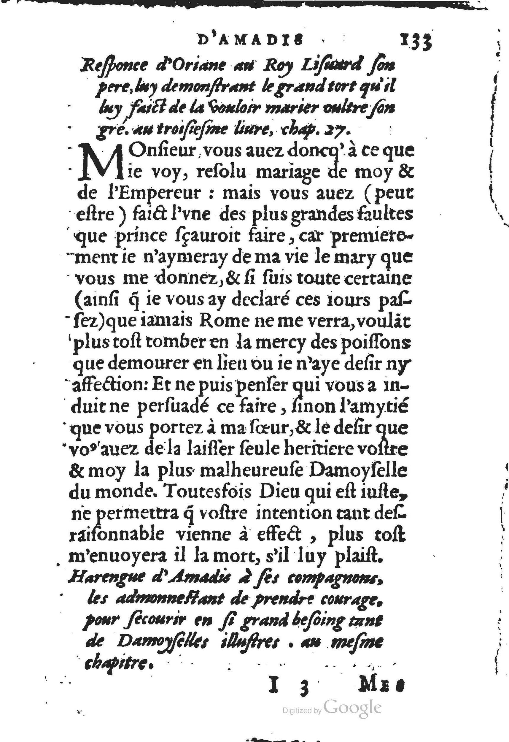 1560 - Jean d’Ogerolles et Gabriel Cotier Lyon - Trésor des Amadis - BSB Munich