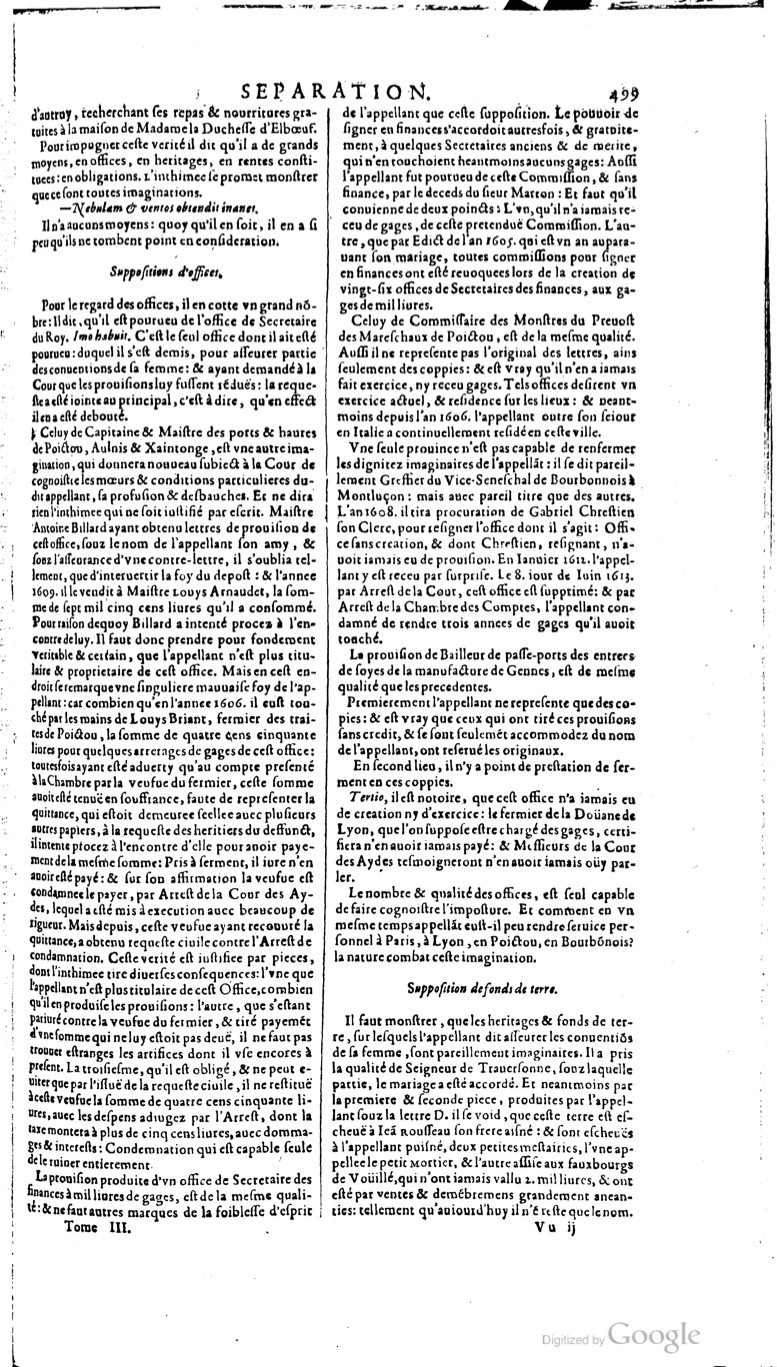 1629 - Veuve Nicolas Buon - Trésor du droit français (21754 T. 3) - BM Lyon