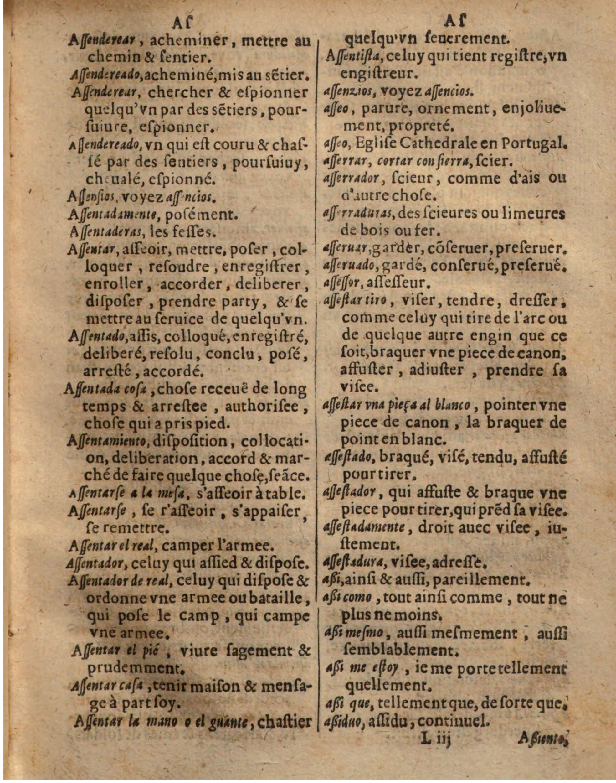 1625 - Hubert Antoine - Trésor des deux langues espagnole et française - Augsbourg