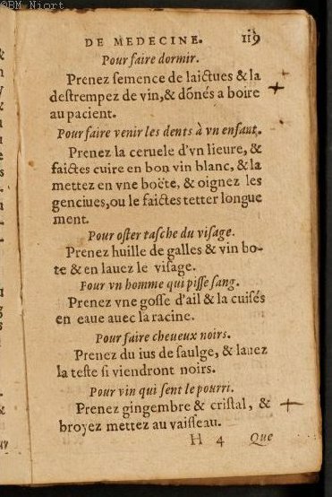 1586 - Benoît Rigaud - Trésor des fleurs et secrets de médecine - Université Paris Cité