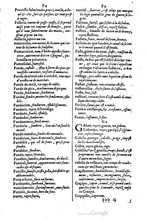 1621 - Adrian Tiffaine - Trésor des deux langues espagnole et française - BM Lyon
