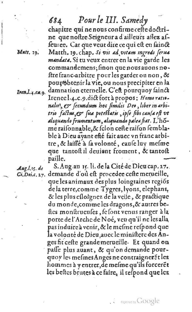 1607 - Nicolas Du Fossé - Trésor quadragésimal - T 01 - BM Lyon