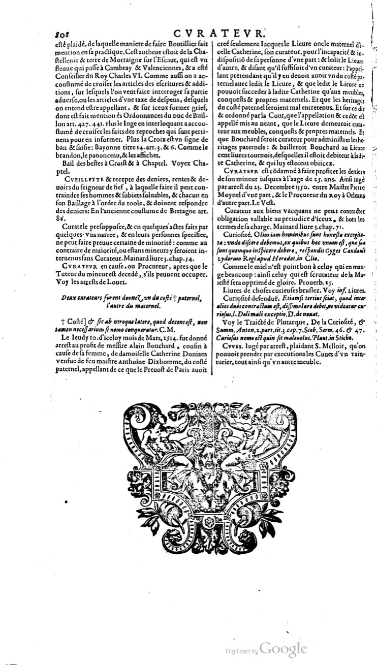 1629 - Veuve Nicolas Buon - Trésor du droit français (21754 T. 1) - BM Lyon