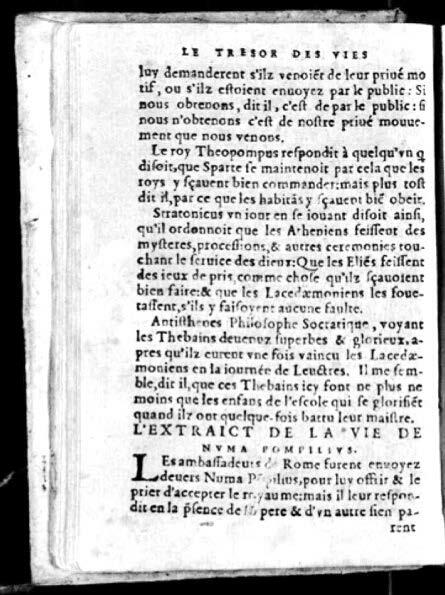 1574 - Benoît Rigaud - Trésor des vies de Plutarque - Avignon