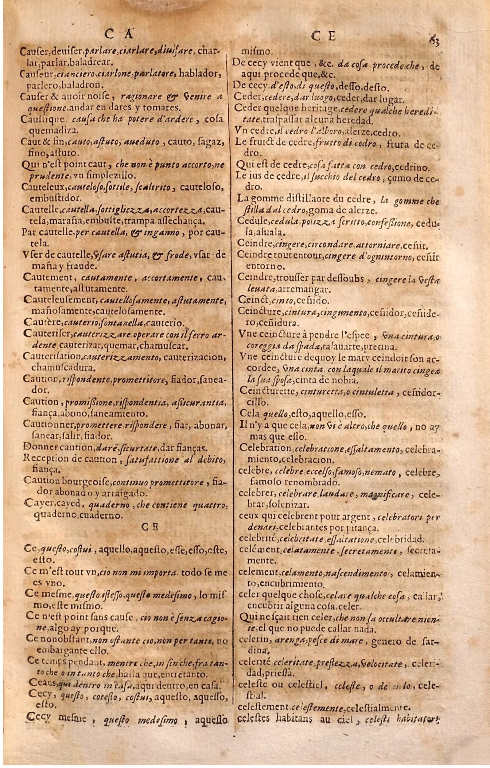 1627 - Jacques Crespin - Trésor des trois langues (Seconde partie) - Regensburg