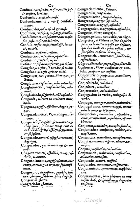 1621 - Adrian Tiffaine - Trésor des deux langues espagnole et française - BM Lyon