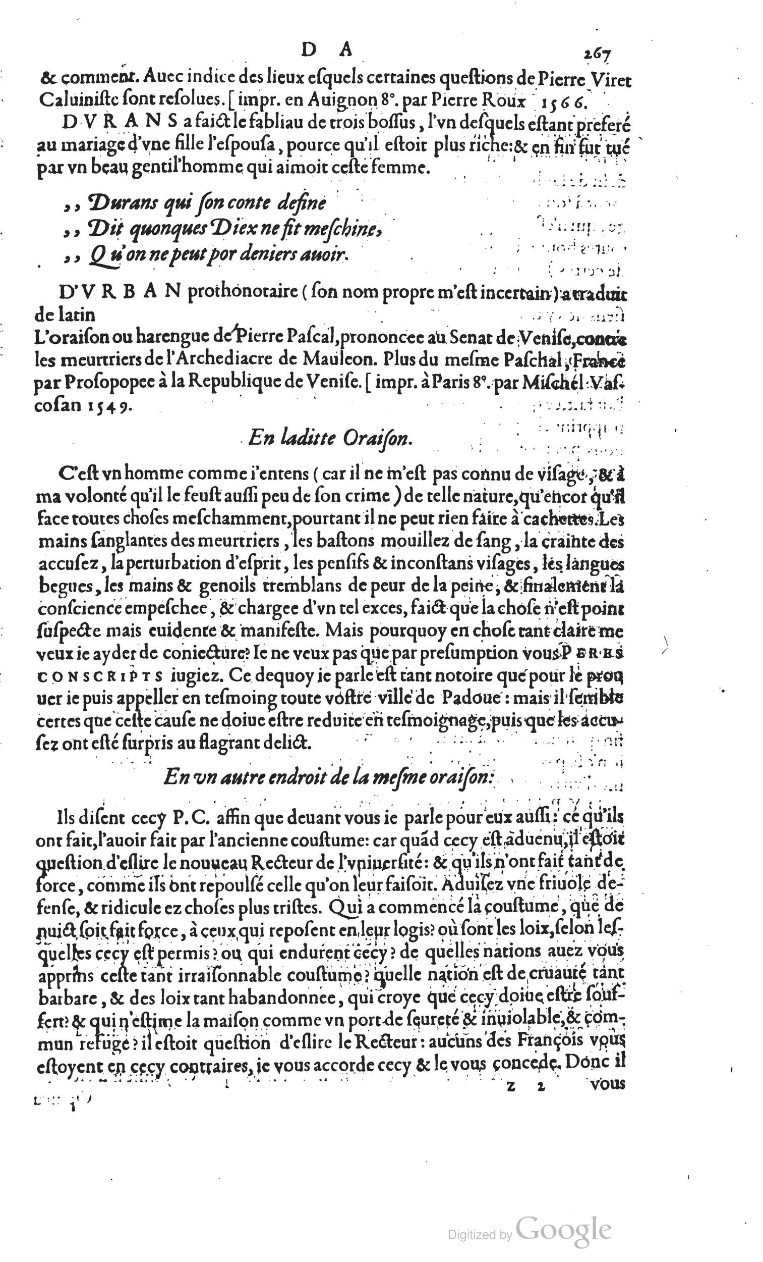 1585 - Barthélemy Honorat - Bibliothèques françaises - BSB Munich
