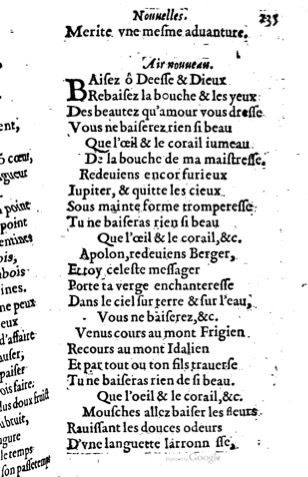 1623 - Jacques Cailloüé - Trésor ou recueil des chansons amoureuses - British Library