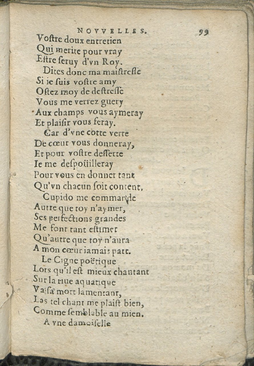 1575 - Pierre Brenouzet - Trésor de tous les recueils de chansons, tant amoureuses, rustiques, que musicales - Det KLG Copenhague