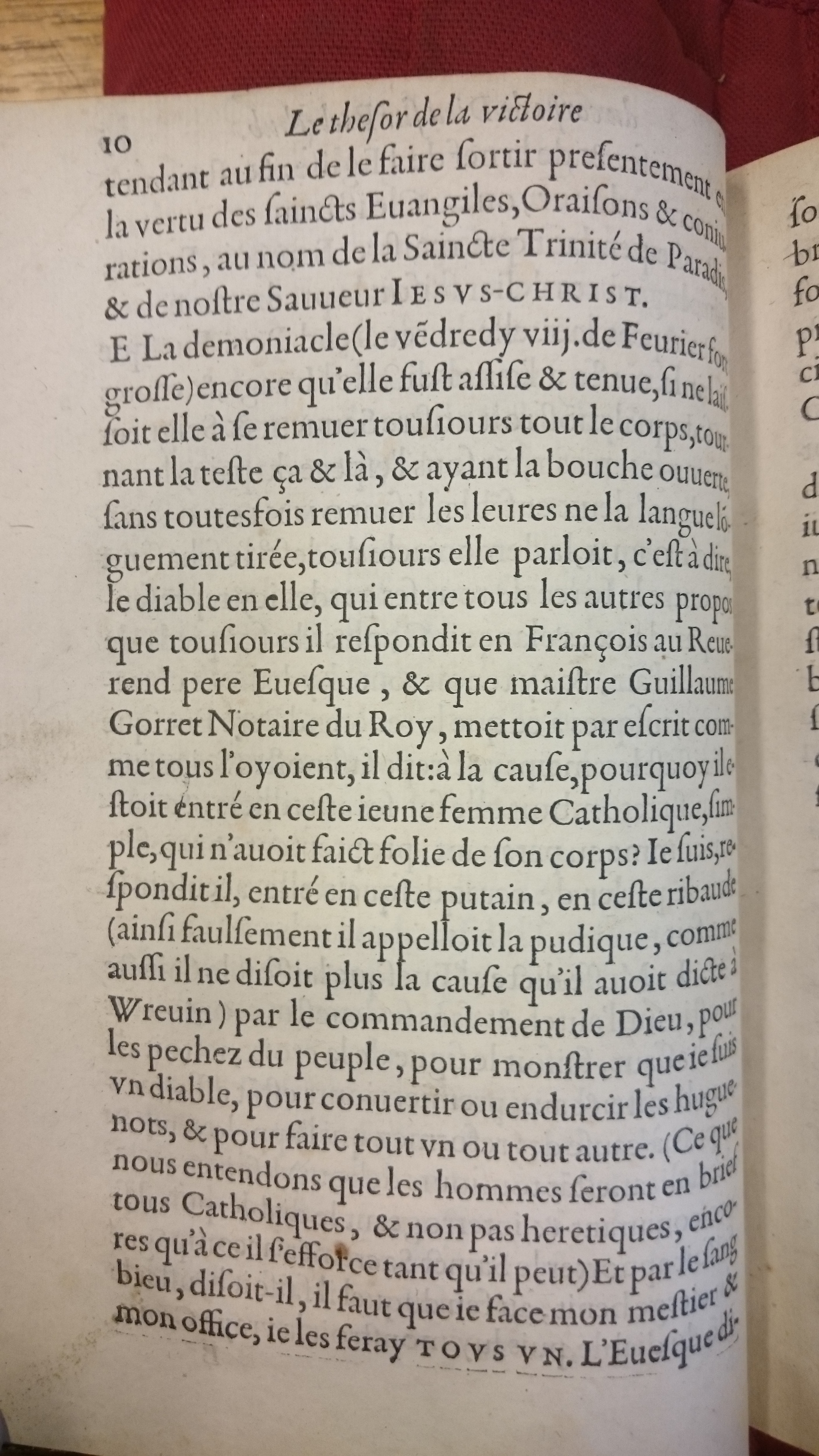 1578 - Nicolas Chesneau - Trésor et entière histoire de la triomphante victoire du corps de Dieu sur l’esprit malin - BM Lyon