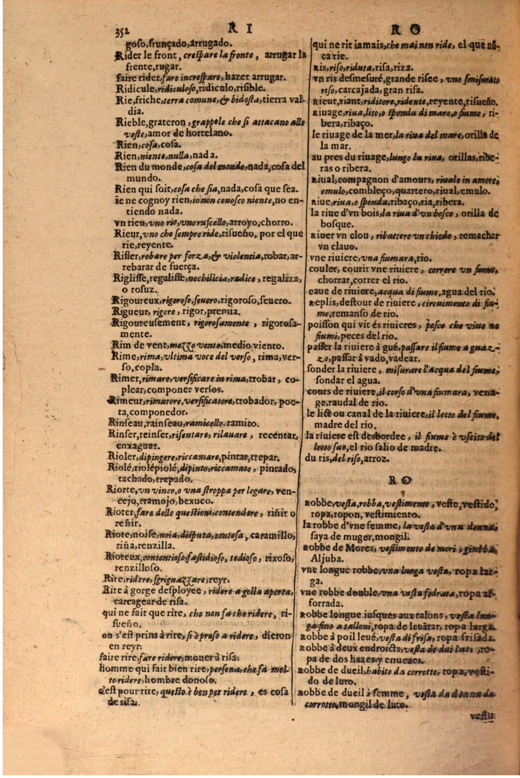 1616 - Pierre de la Rovière - Trésor des trois langues (Seconde partie) - BSB Munich