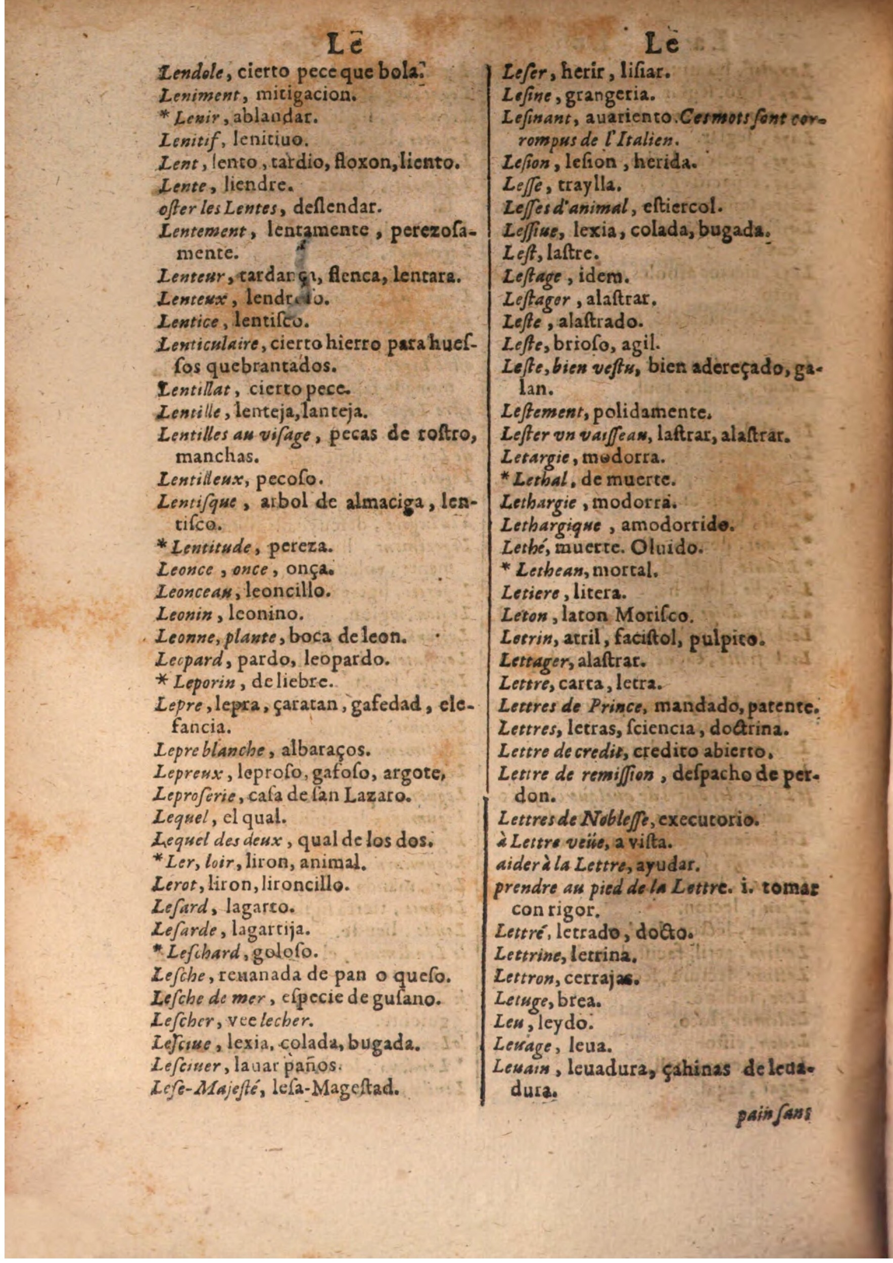 1645 - A. de Sommaville et A. Courbé - Trésor des deux langues espagnole et française (Seconde partie) - BSB Munich
