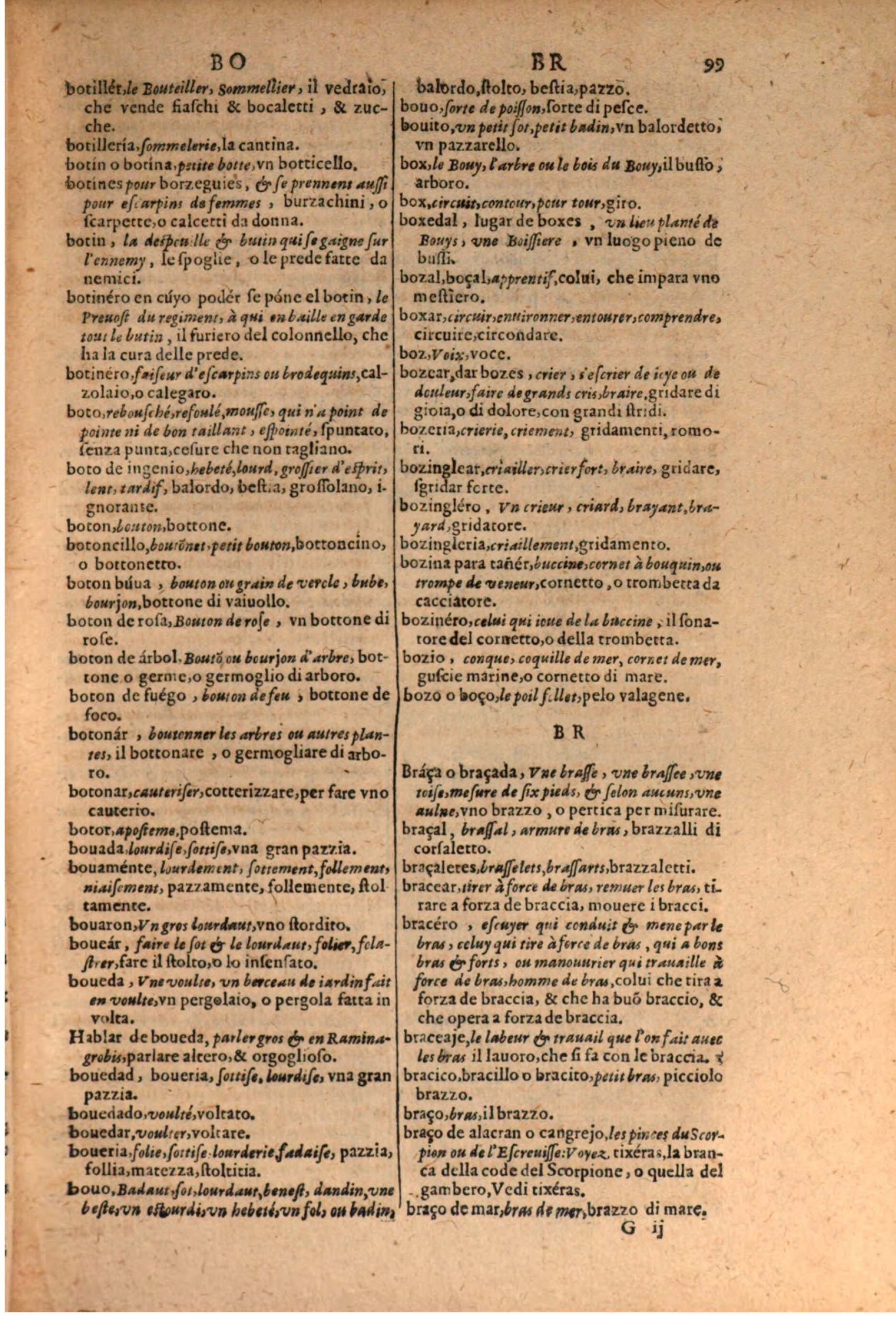 1606 - Samuel Crespin - Thresor des trois langues, francoise, italiene et espagnolle - BSB Munich