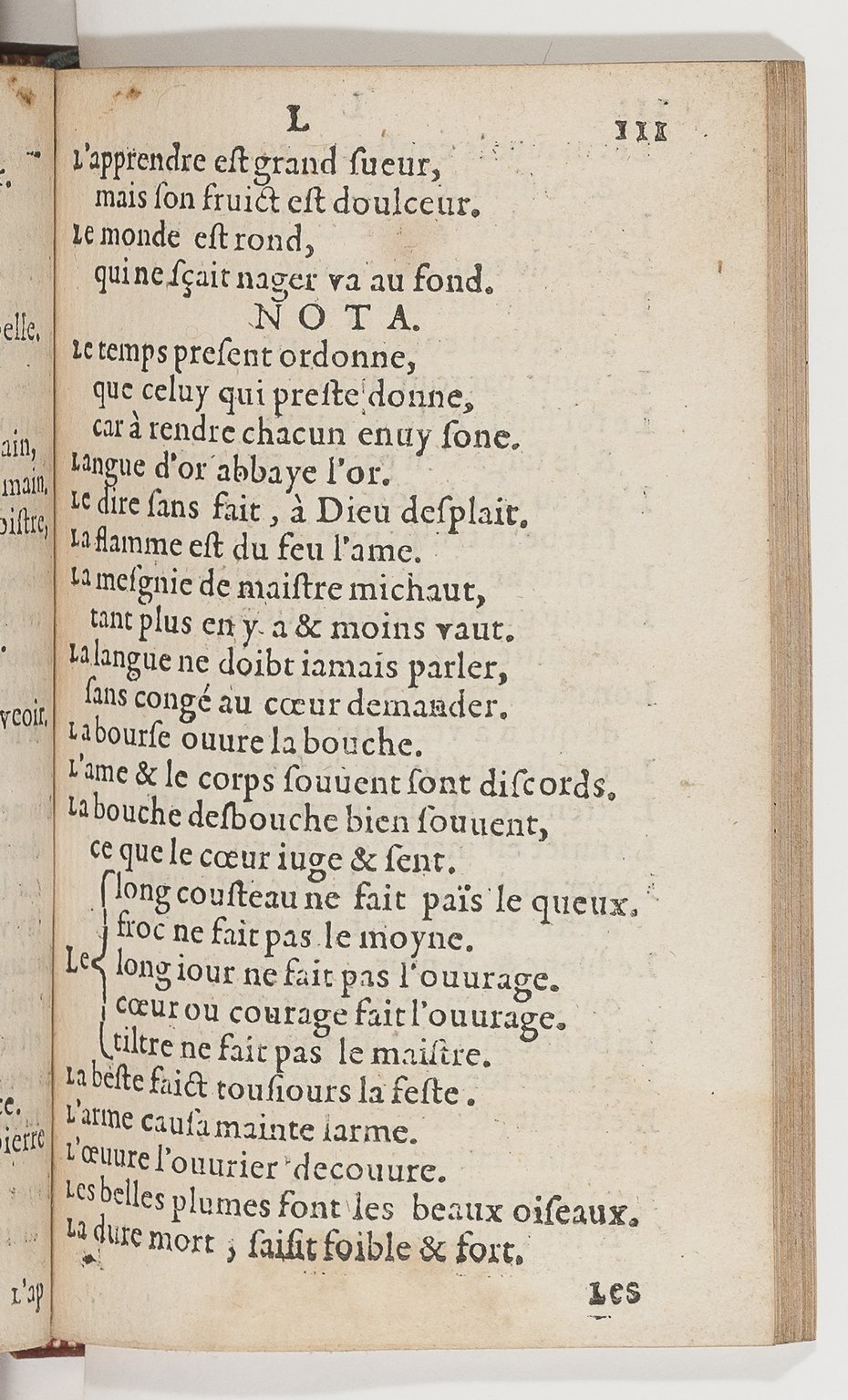 1577 - Jean d’Ogerolles - Trésor de sentences dorées - BnF Arsenal