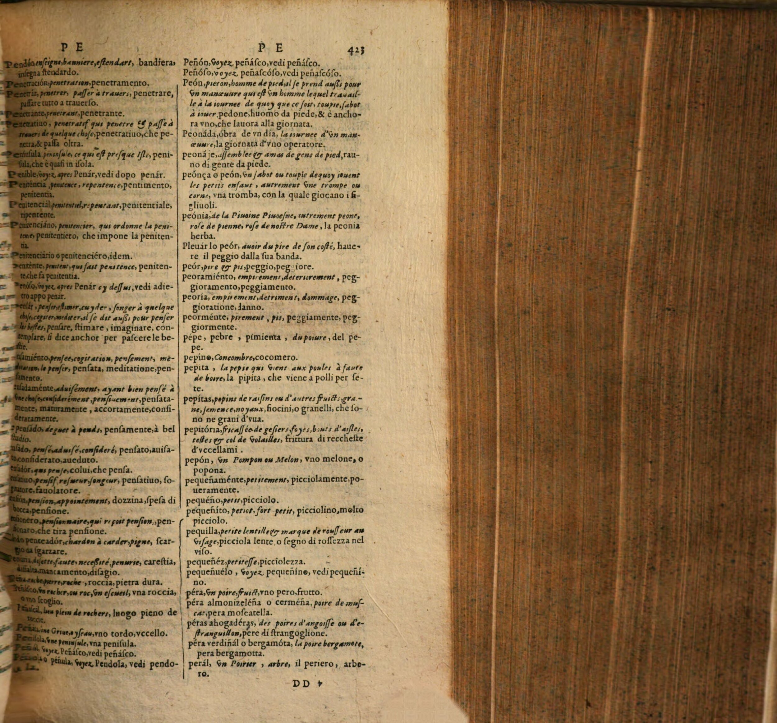 1617 - Samuel Crespin - Trésor des trois langues espagnole, française et italienne (Première partie) - Regensburg